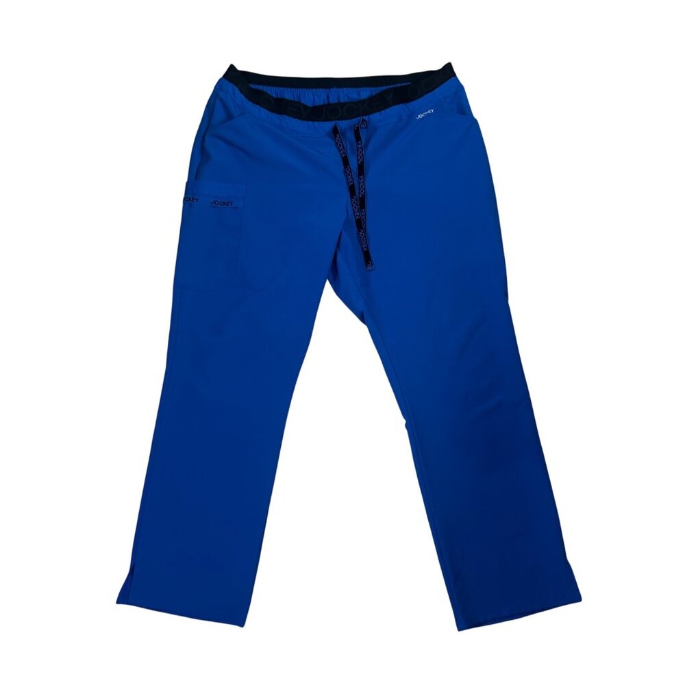Jockey Womens XLP Blue Scrub Pants With Elastic Waist & Drawstring 1876